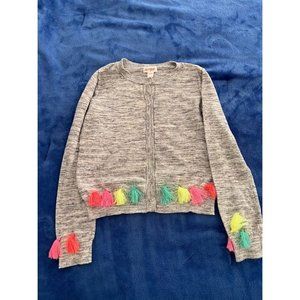 Cat & Jack Rainbow Tassel Cardigan Sweater